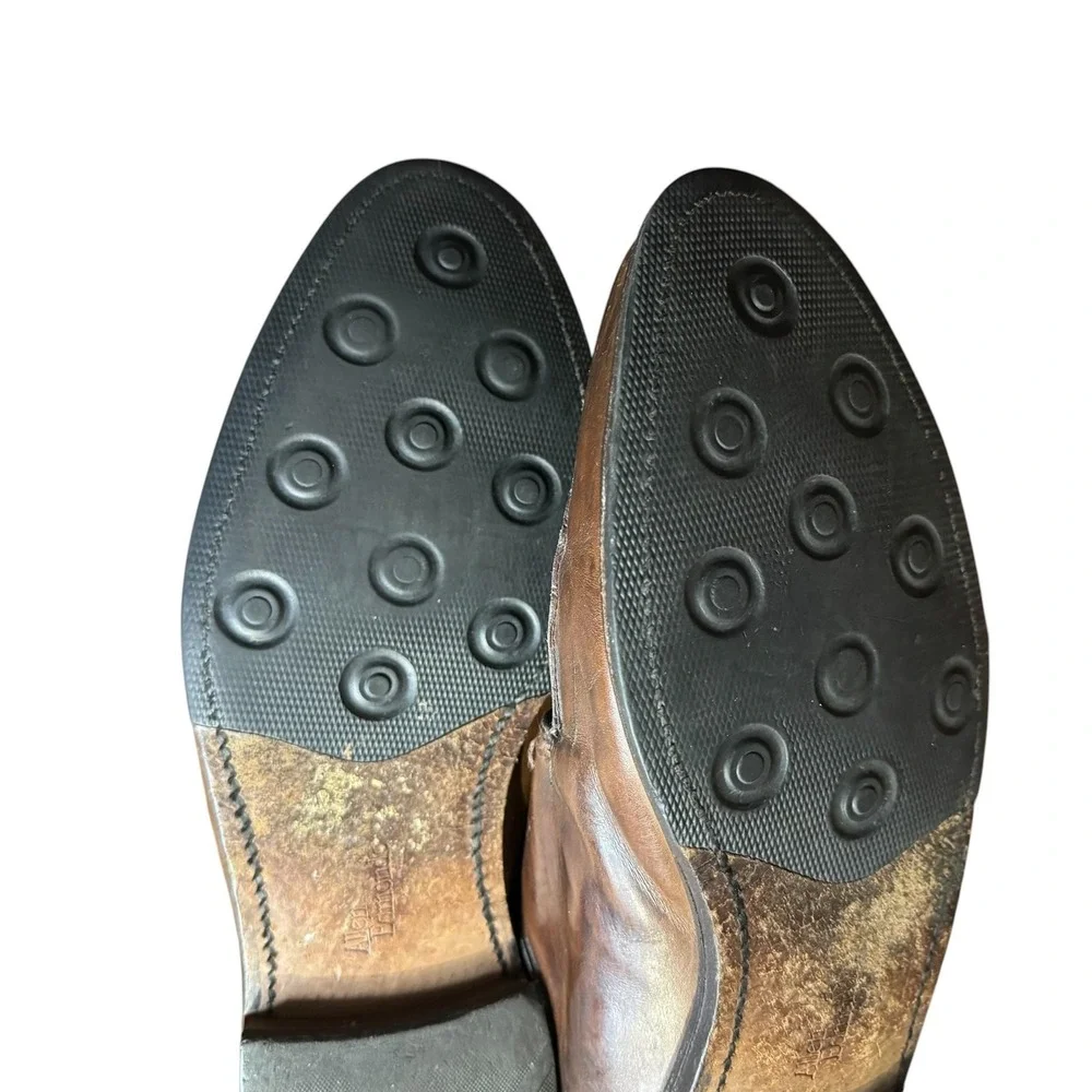 Allen Edmonds Thayer Shoes Mens Size 12 Brown Leather Monk Strap Dress Buckle